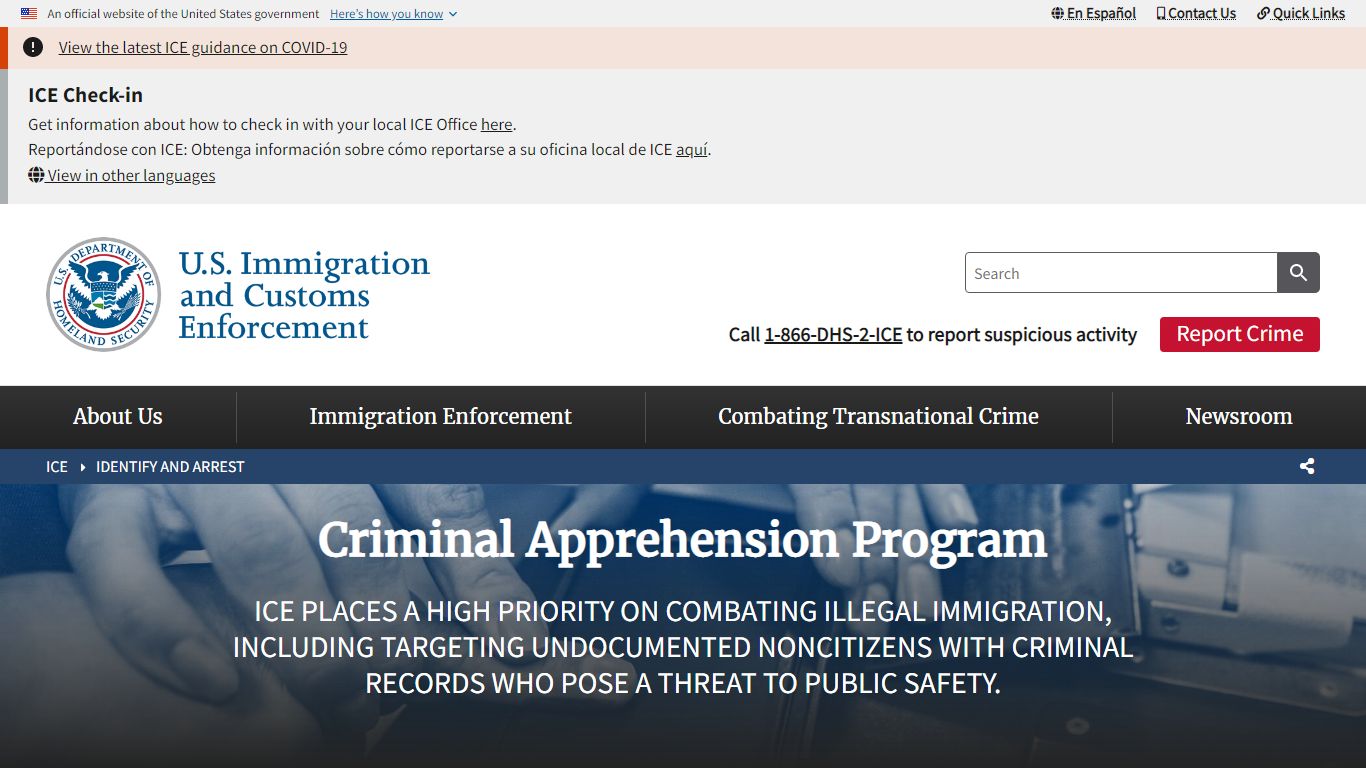 Criminal Alien Program | ICE